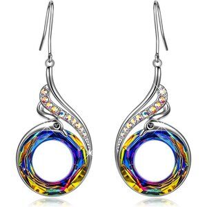 "Rise From the Ashes" Phoenix Earrings, Sterling Silver Dangle Earrings